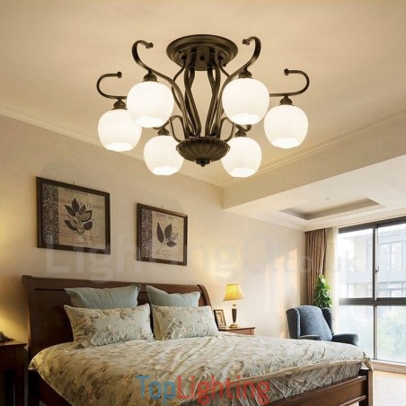 6 Light Rustic Lodge Integrated Chandelier 6 Light Rustic Lodge Integrated Chandelier