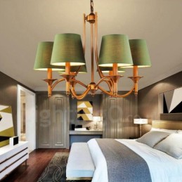 6 Light Rustic Lodge Integrated Metal Chandelier