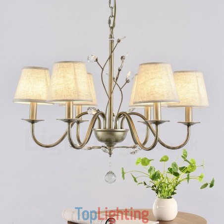 6 Light Rustic Lodge Integrated Metal Chandelier 6 Light Rustic Lodge Integrated Metal Chandelier