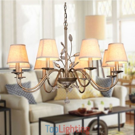 8 Light Rustic Lodge Integrated Metal Chandelier 8 Light Rustic Lodge Integrated Metal Chandelier