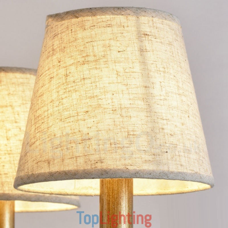 8 Light Rustic Lodge Integrated Metal Chandelier