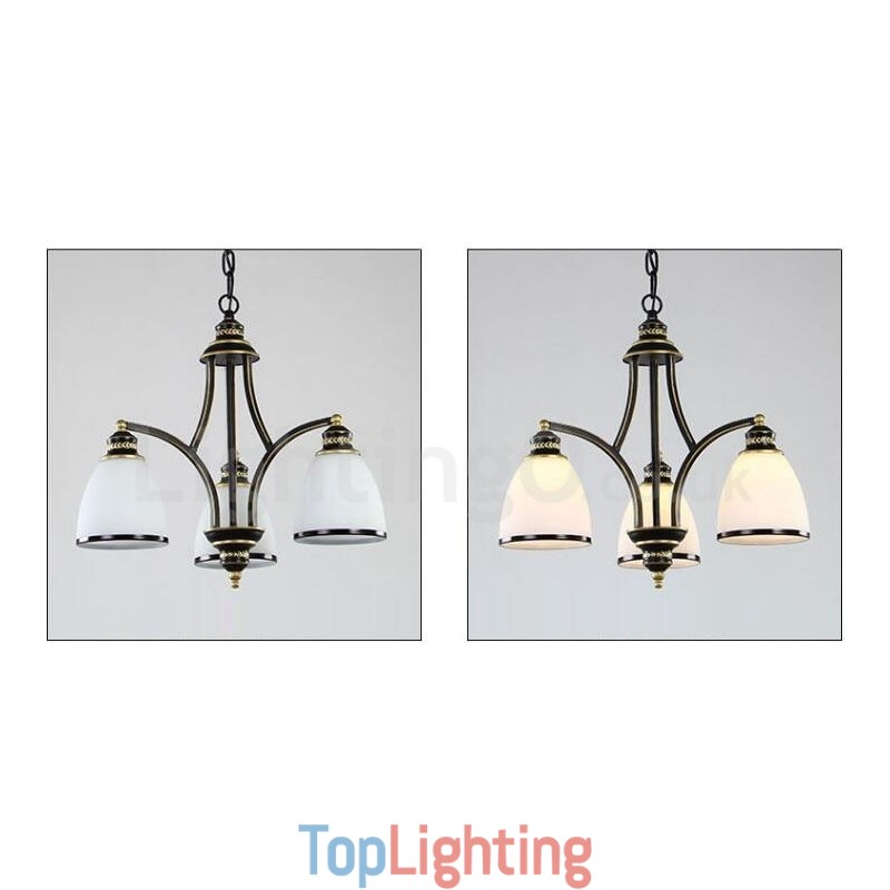 3 Light Rustic Lodge Integrated Metal Chandelier