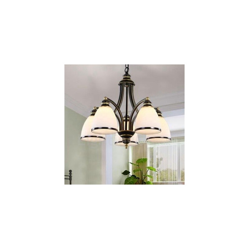 5 Light Rustic Lodge Integrated Metal Chandelier