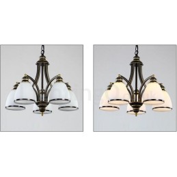 5 Light Rustic Lodge Integrated Metal Chandelier