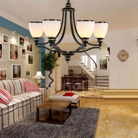 6 Light Rustic Lodge Integrated Metal Chandelier 6 Light Rustic Lodge Integrated Metal Chandelier