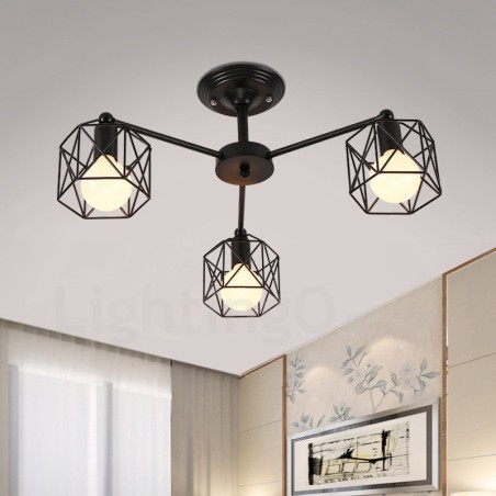 3 Light Rustic Lodge Integrated Chandelier 3 Light Rustic Lodge Integrated Chandelier