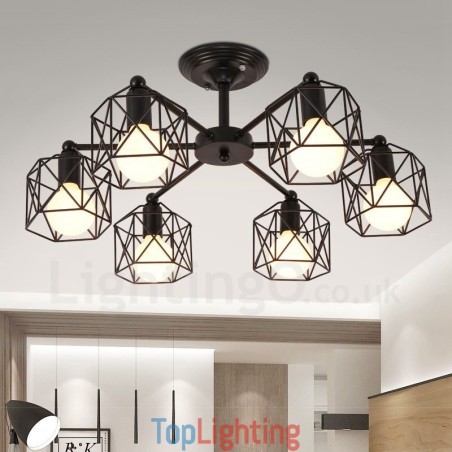 6 Light Rustic Lodge Integrated Chandelier 6 Light Rustic Lodge Integrated Chandelier