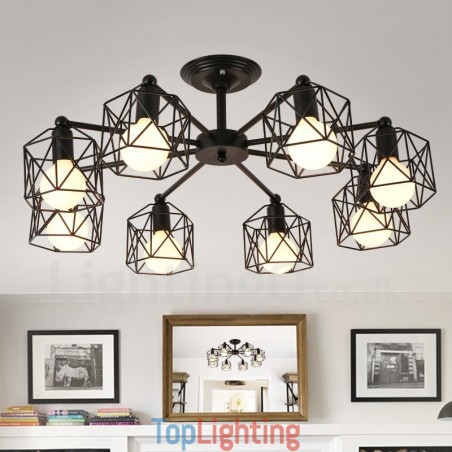 8 Light Rustic Lodge Integrated Chandelier 8 Light Rustic Lodge Integrated Chandelier