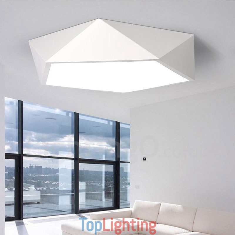 Modern Contemporary Integrated Integrated Metal Flush Mount Light
