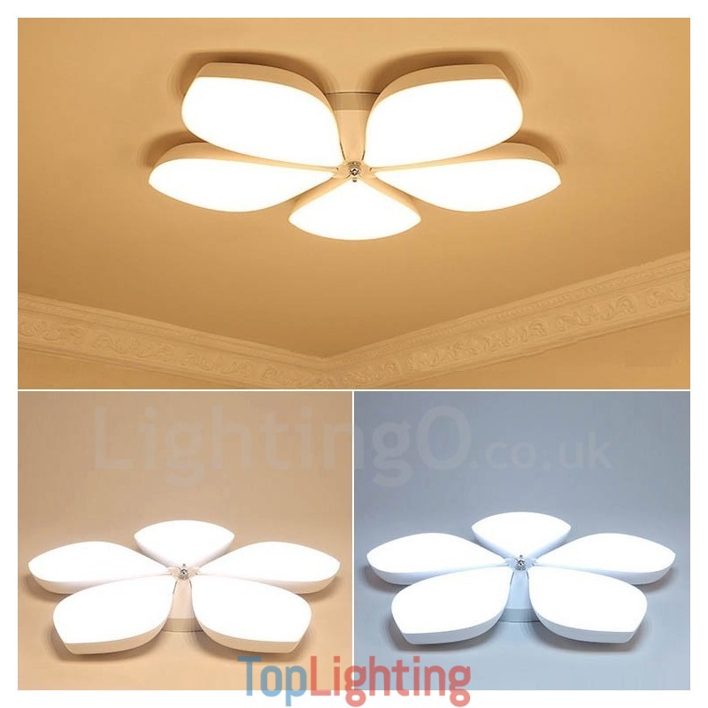 5 Light Modern Contemporary Integrated Metal Flush Mount Light