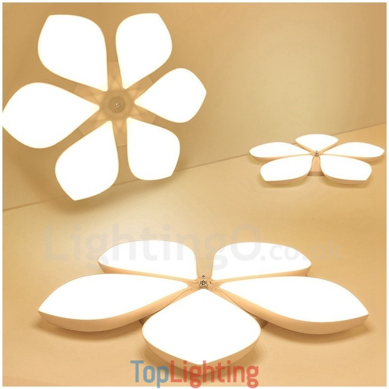 5 Light Modern Contemporary Integrated Metal Flush Mount Light