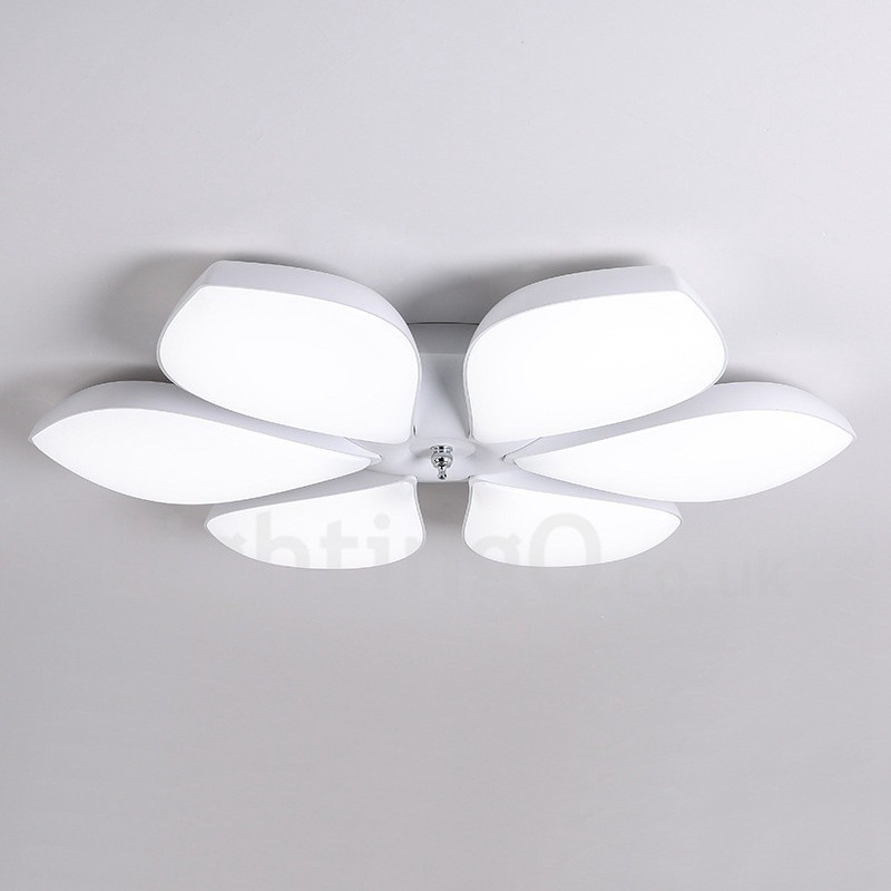 6 Light Modern Contemporary Integrated Metal Flush Mount Light