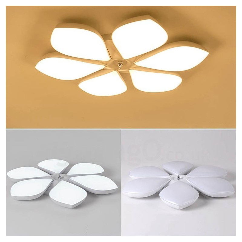 6 Light Modern Contemporary Integrated Metal Flush Mount Light
