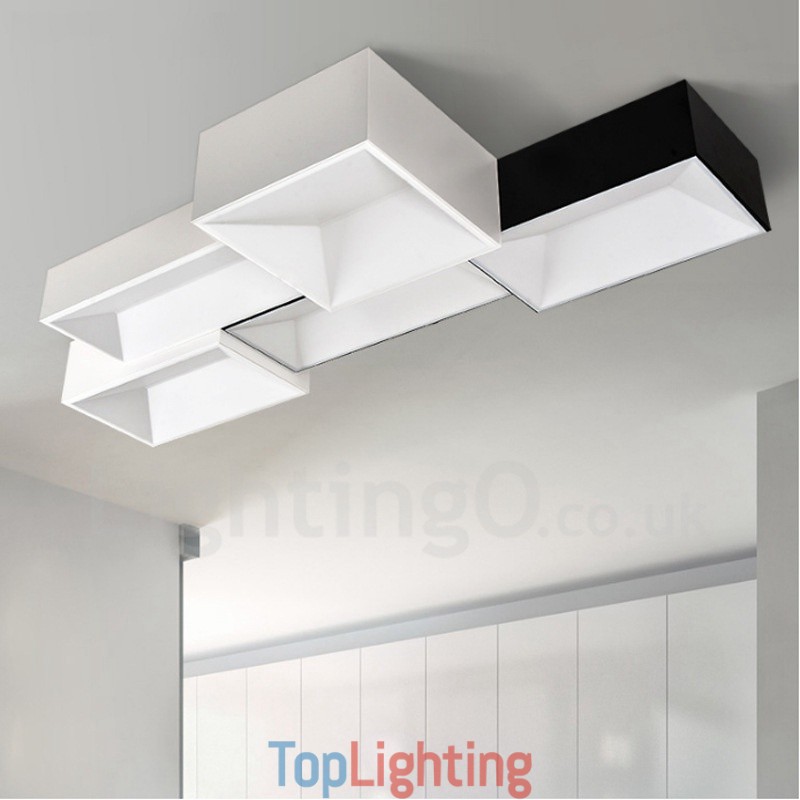Modern Contemporary Integrated Metal Flush Mount Light