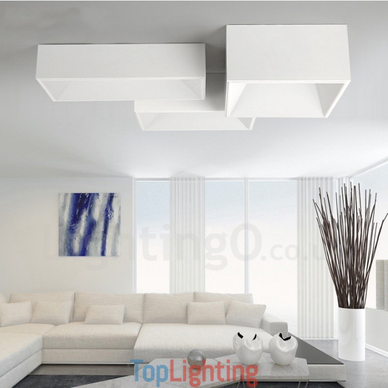 Modern Contemporary Integrated Metal Flush Mount Light
