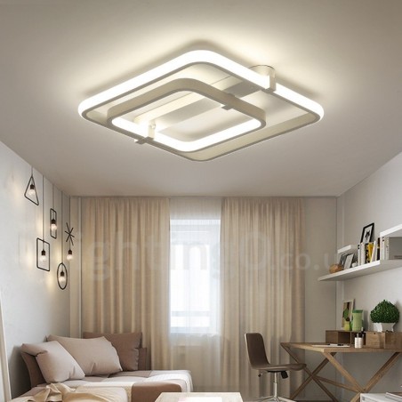 2 Rings Modern Contemporary Integrated Flush Mount Light 2 Rings Modern Contemporary Integrated Flush Mount Light
