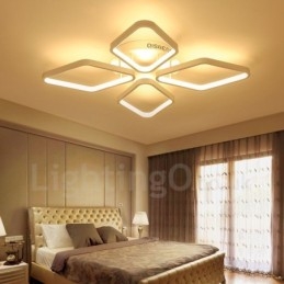 4 Light Modern Contemporary Integrated Metal Flush Mount Light
