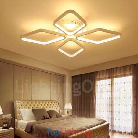 4 Light Modern Contemporary Integrated Metal Flush Mount Light 4 Light Modern Contemporary Integrated Metal Flush Mount Light
