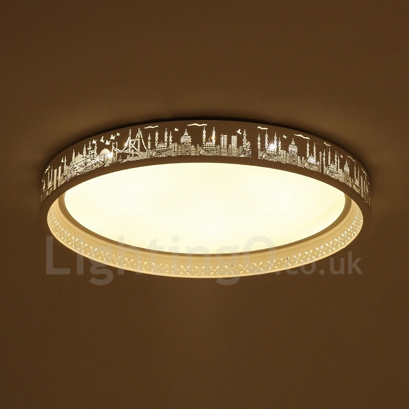 Modern Contemporary Integrated Metal Flush Mount Light