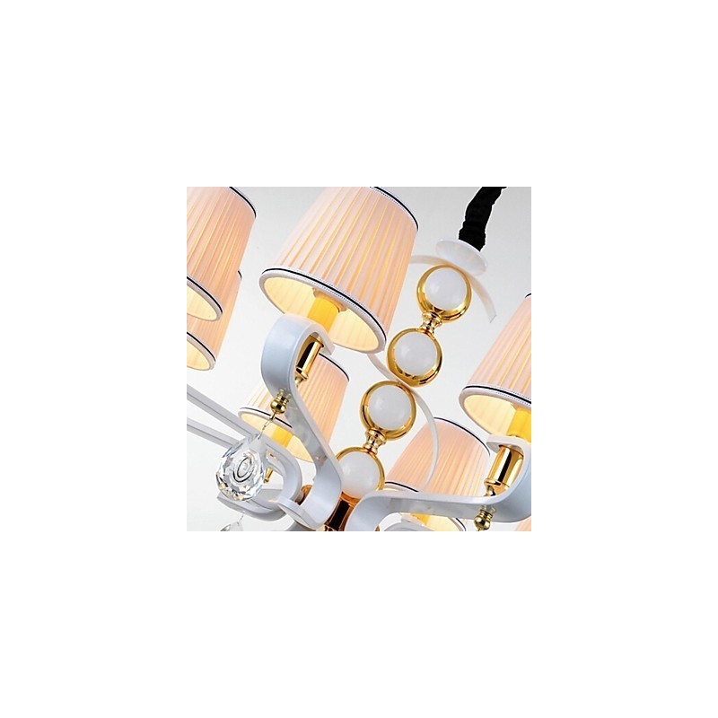 Fabric Chandelier 8 Light Modern Minimalist High Grade Lamp