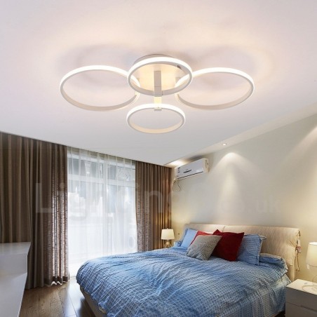 4 Light Modern Contemporary Integrated Metal Flush Mount Light 4 Light Modern Contemporary Integrated Metal Flush Mount Light