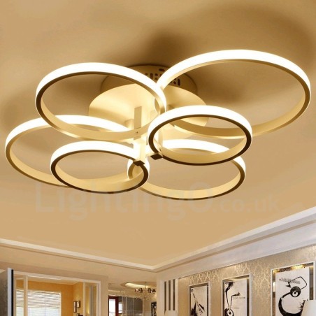 6 Light Modern Contemporary Integrated Metal Flush Mount Light 6 Light Modern Contemporary Integrated Metal Flush Mount Light