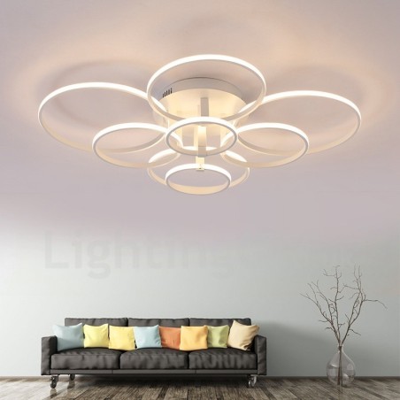 8 Light Modern Contemporary Integrated Metal Flush Mount Light 8 Light Modern Contemporary Integrated Metal Flush Mount Light