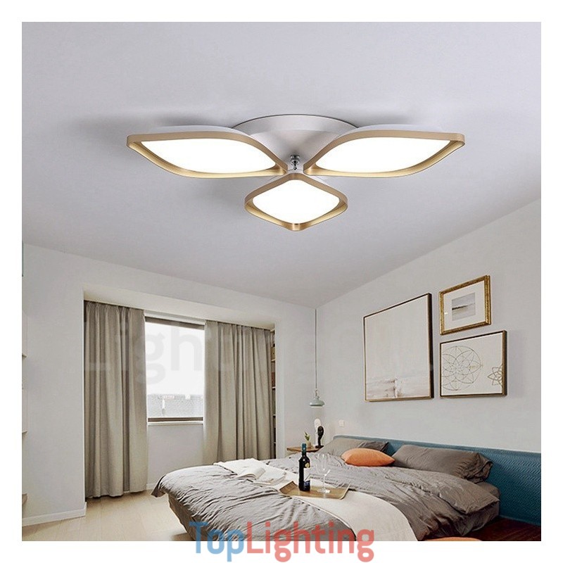 3 Light Modern Contemporary Integrated Metal Flush Mount Light