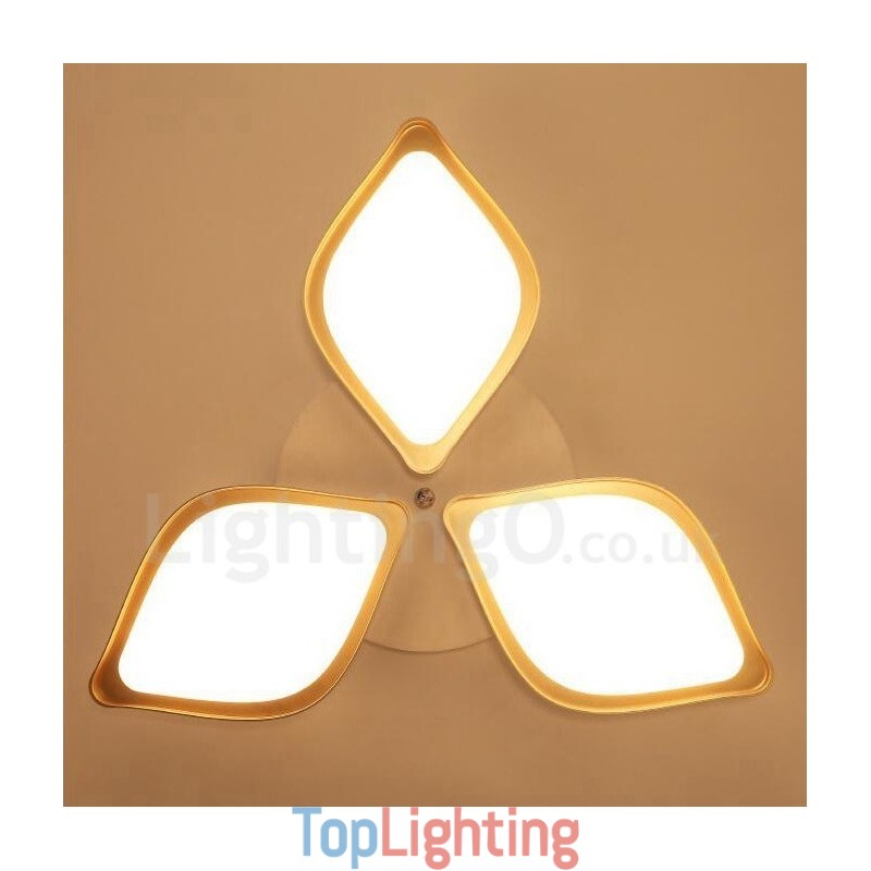 3 Light Modern Contemporary Integrated Metal Flush Mount Light