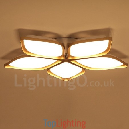 5 Light Modern Contemporary Integrated Metal Flush Mount Light 5 Light Modern Contemporary Integrated Metal Flush Mount Light