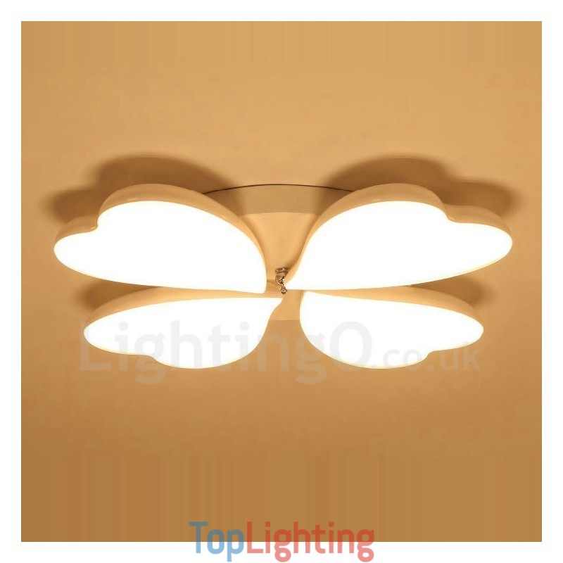 4 Light Modern Contemporary Integrated Metal Flush Mount Light