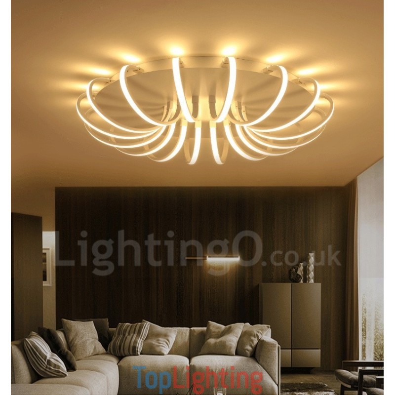 Modern Contemporary Integrated Metal Flush Mount Light