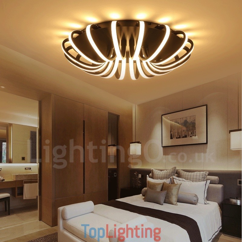 Modern Contemporary Integrated Metal Flush Mount Light