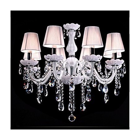 6 Lights Luxury Crystal Chandelier White Color K9 Crystal Chandelier 6 Lights Luxury Crystal Chandelier White Color K9 Crystal Chandelier