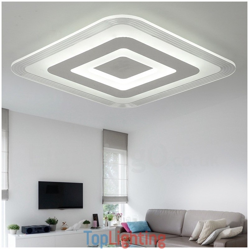Modern Contemporary Integrated Metal Flush Mount Light