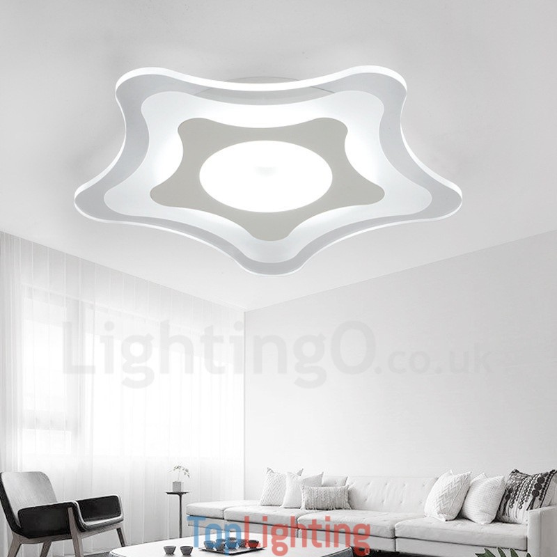 Modern Contemporary Integrated Metal Flush Mount Light