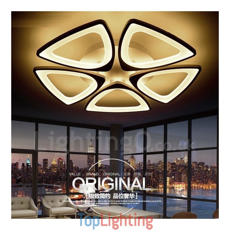 5 Light Modern Contemporary Integrated Flush Mount Light
