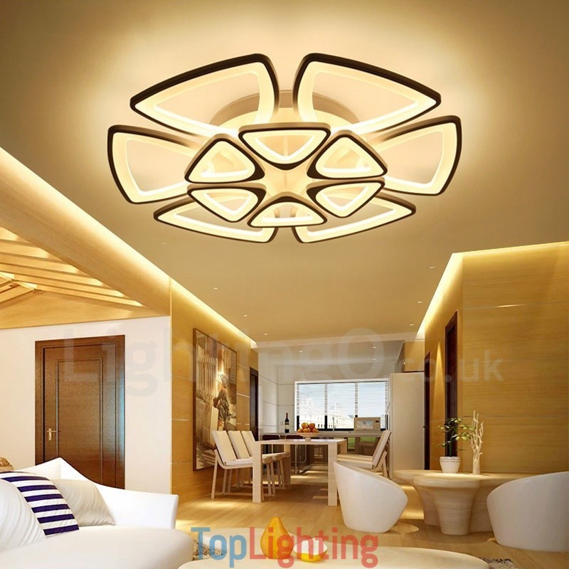 12 Light Modern Contemporary Integrated Flush Mount Light