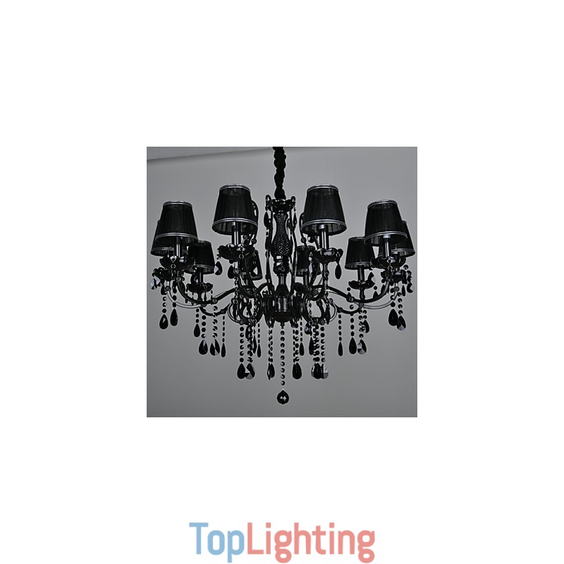 Chandelier Crystal Modern Contemporary Crystal 10 Light Metal