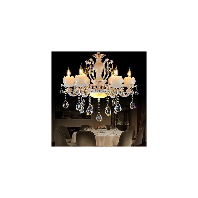 Luxury European Style Zinc Alloy Jade Crystal Pendant