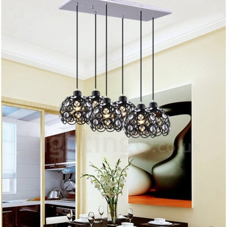 6 Light Rustic Lodge Integrated Pendant Light 6 Light Rustic Lodge Integrated Pendant Light