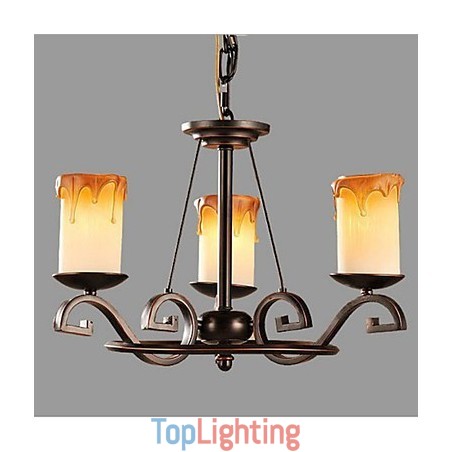 Study The Antique Candle lamp Iron Chandelier Study The Antique Candle lamp Iron Chandelier