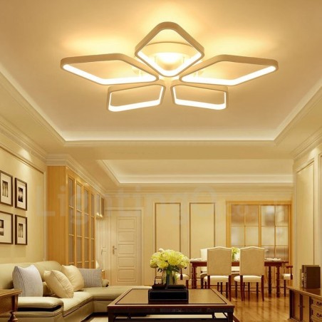 5 Light Modern Contemporary Integrated Metal Flush Mount Light 5 Light Modern Contemporary Integrated Metal Flush Mount Light