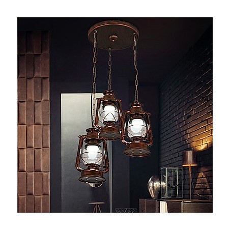 Rustic Lodge Vintage Retro Mini Style Metal Pendant Light Rustic Lodge Vintage Retro Mini Style Metal Pendant Light