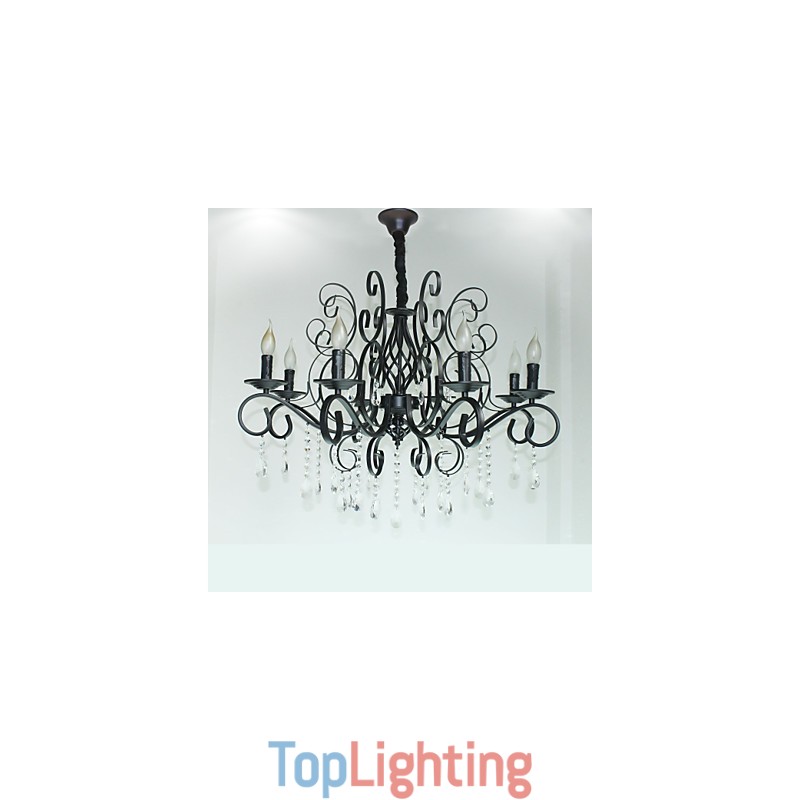 8 Head Of European Style Crystal Lamp Metal Chandelier Lighting