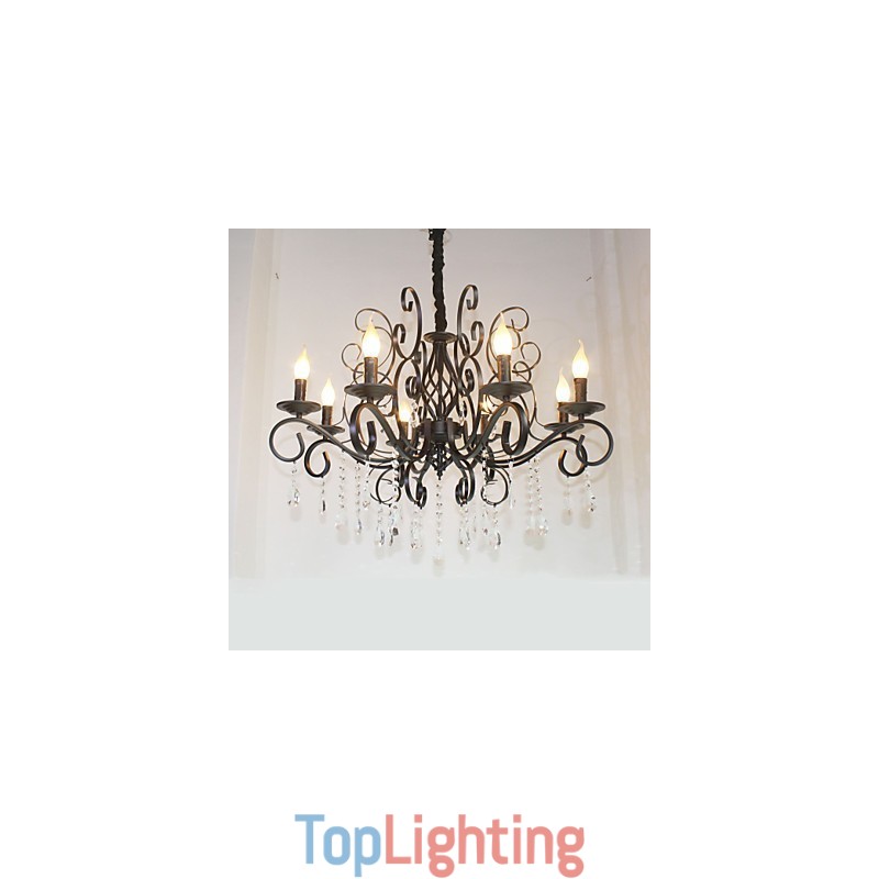 8 Head Of European Style Crystal Lamp Metal Chandelier Lighting