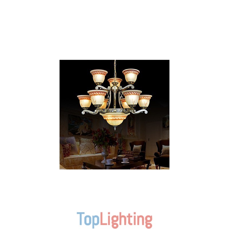 Chandelier Traditional Classic Vintage Retro Metal