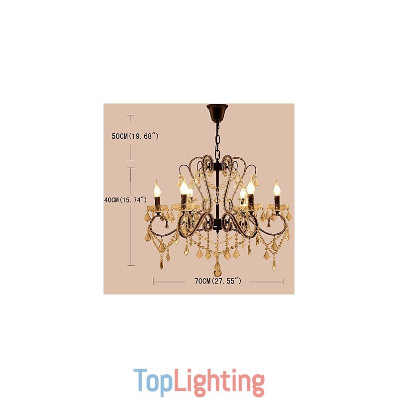 6 Lights Crystal Chandelier Modern Contemporary Traditional Classic Rustic Lodge Vintage Retro