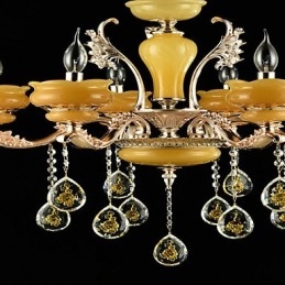 Traditional Classic Zinc Alloy Feature for Crystal Mini Style Metal 6 Bulbs Chandelier