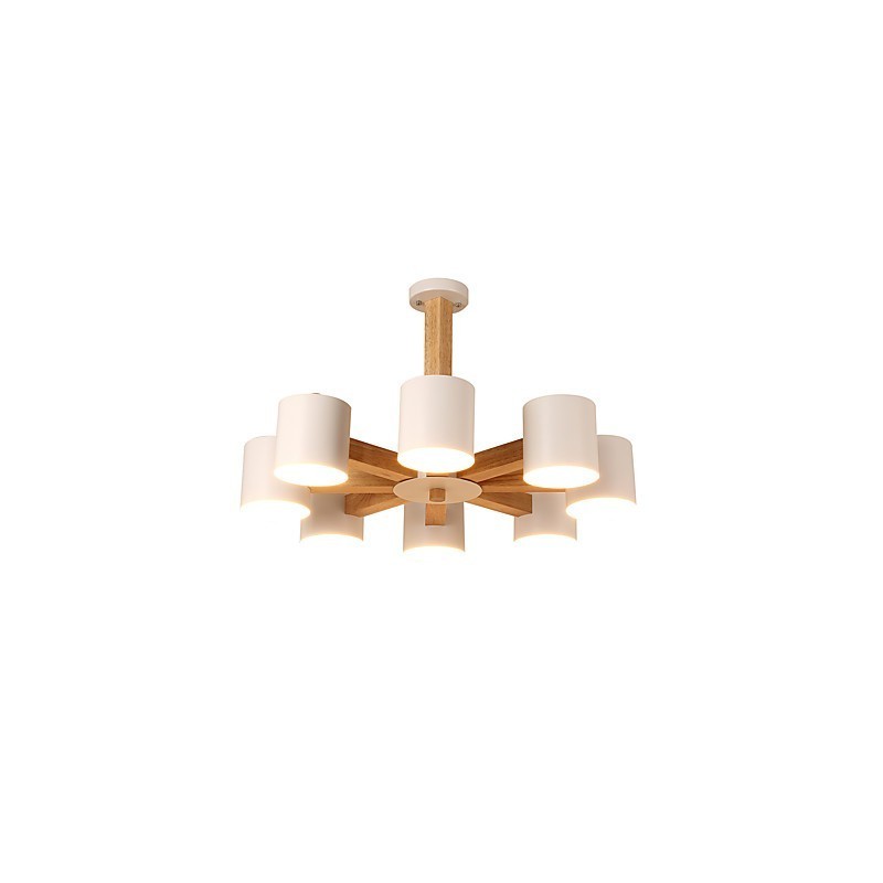 8 Lights Chandelier Modern Contemporary Traditional Classic Vintage Country Wood Feature for Wood